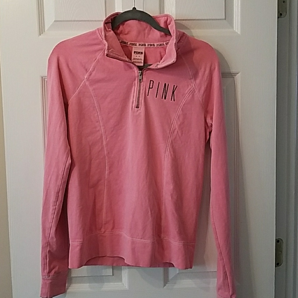 VS PINK quarter-zip . Size S. Pink